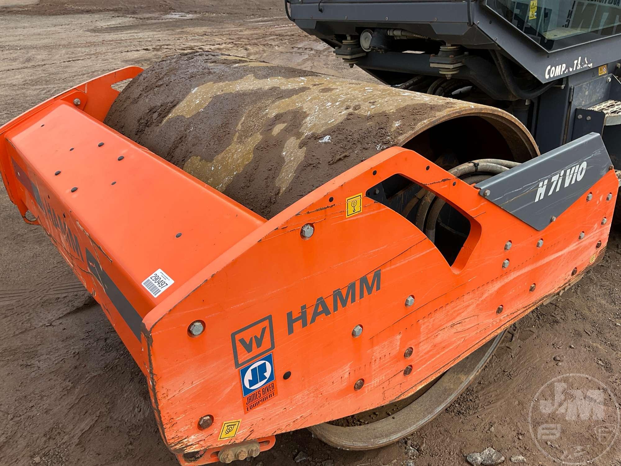 2018 HAMM H 7I VIO SN: WGHOH222EHAA01978 SINGLE DRUM VIBRATORY ROLLER