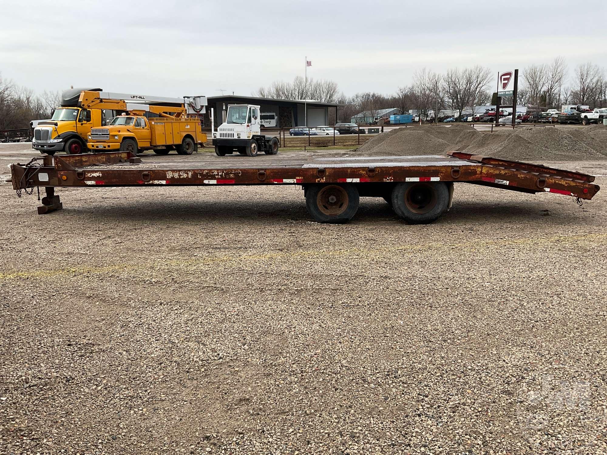 1997 BEST TRAILER DECKOVER TAG A LONG EQUIPMENT TRAILER VIN: 1BTN2421V1175436