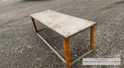 (UNUSED) 30" X 90" STACKING TABLE, 10 GA TOP