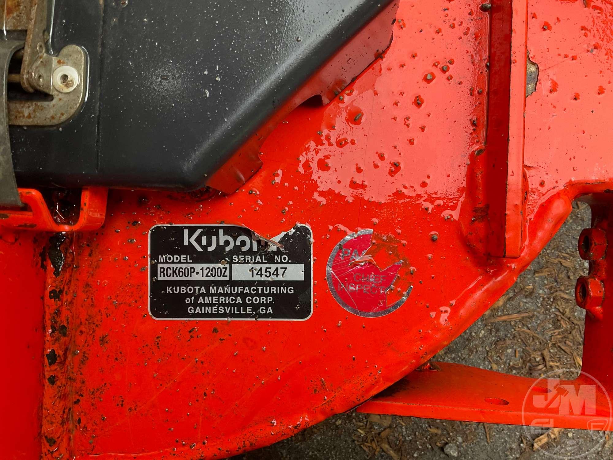 KUBOTA ZD1211 ZERO TURN SN: CK60OP-12002-1457