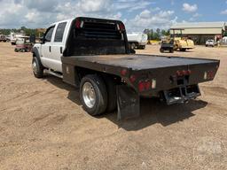 2006 FORD F-450 VIN: 1FDXW46P56EA40591 CREW CAB FLATBED TRUCK