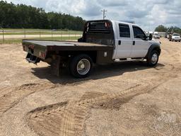 2006 FORD F-450 VIN: 1FDXW46P56EA40591 CREW CAB FLATBED TRUCK