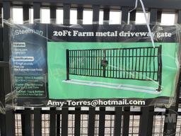 (UNUSED) GREATBEAR 20' FARM METAL DRIVEWAY GATE