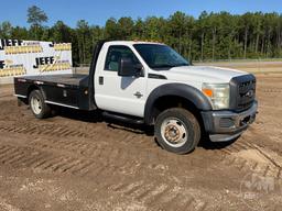 2012 FORD F-550 SD VIN: 1FDUF5HT2CEC26975 REGULAR CAB 4X4 FLATBED TRUCK