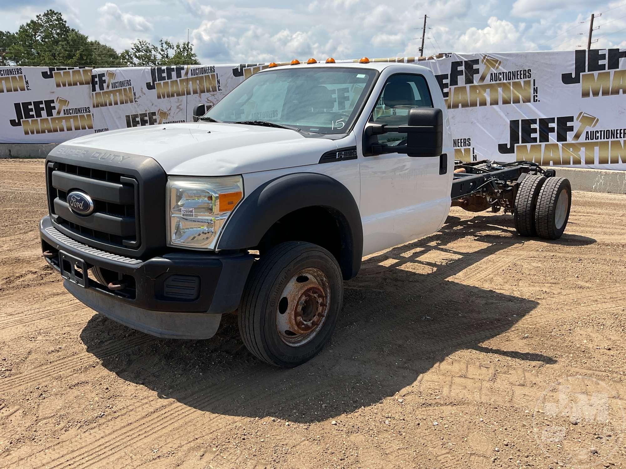 2015 FORD F-550XL SD SINGLE AXLE VIN: 1FDUF5GYXFEB05161 CAB & CHASSIS