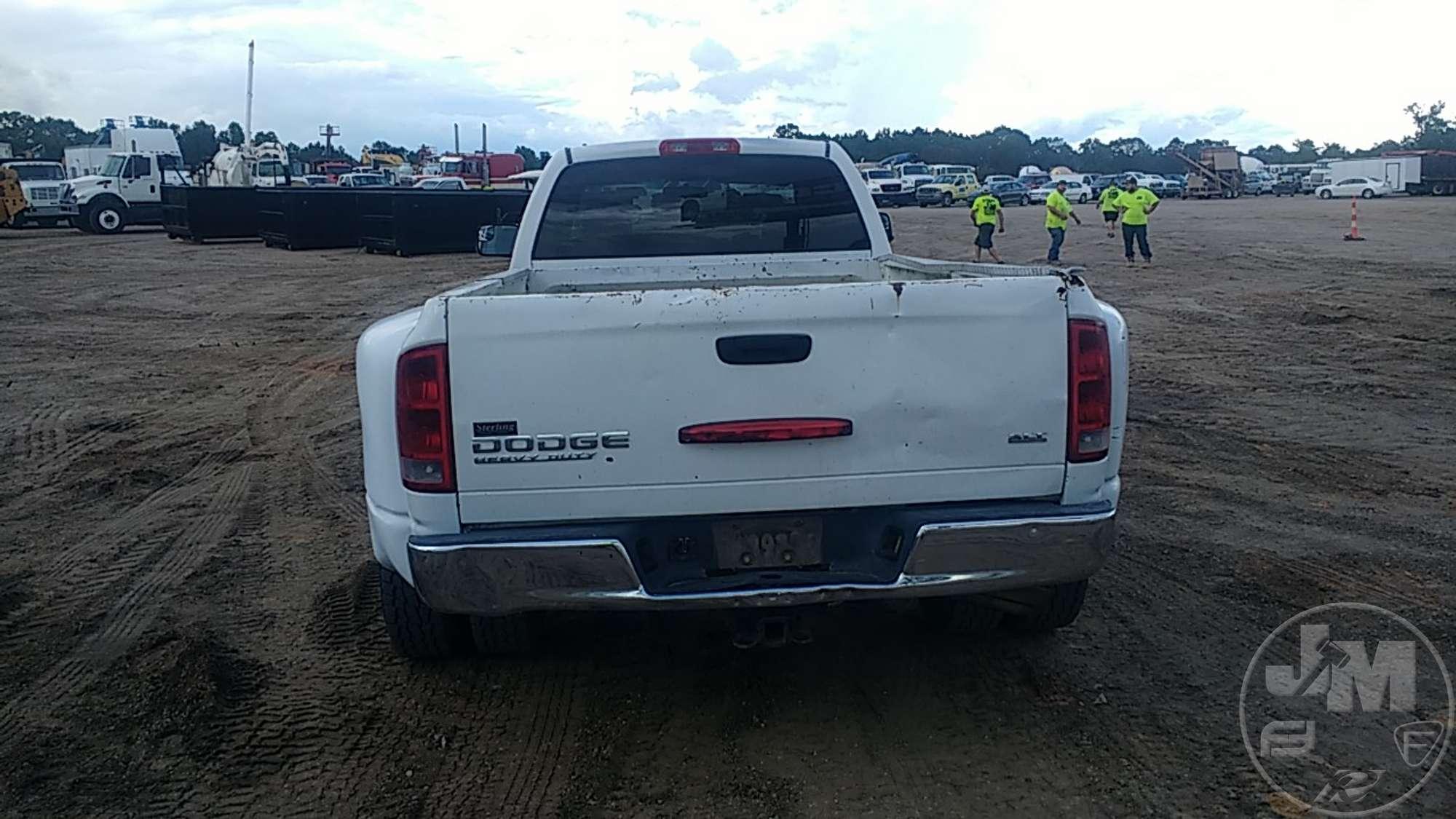 2003 DODGE RAM 3500 CREW CAB 1 TON TRUCK VIN: 3D7MA48C63G849981