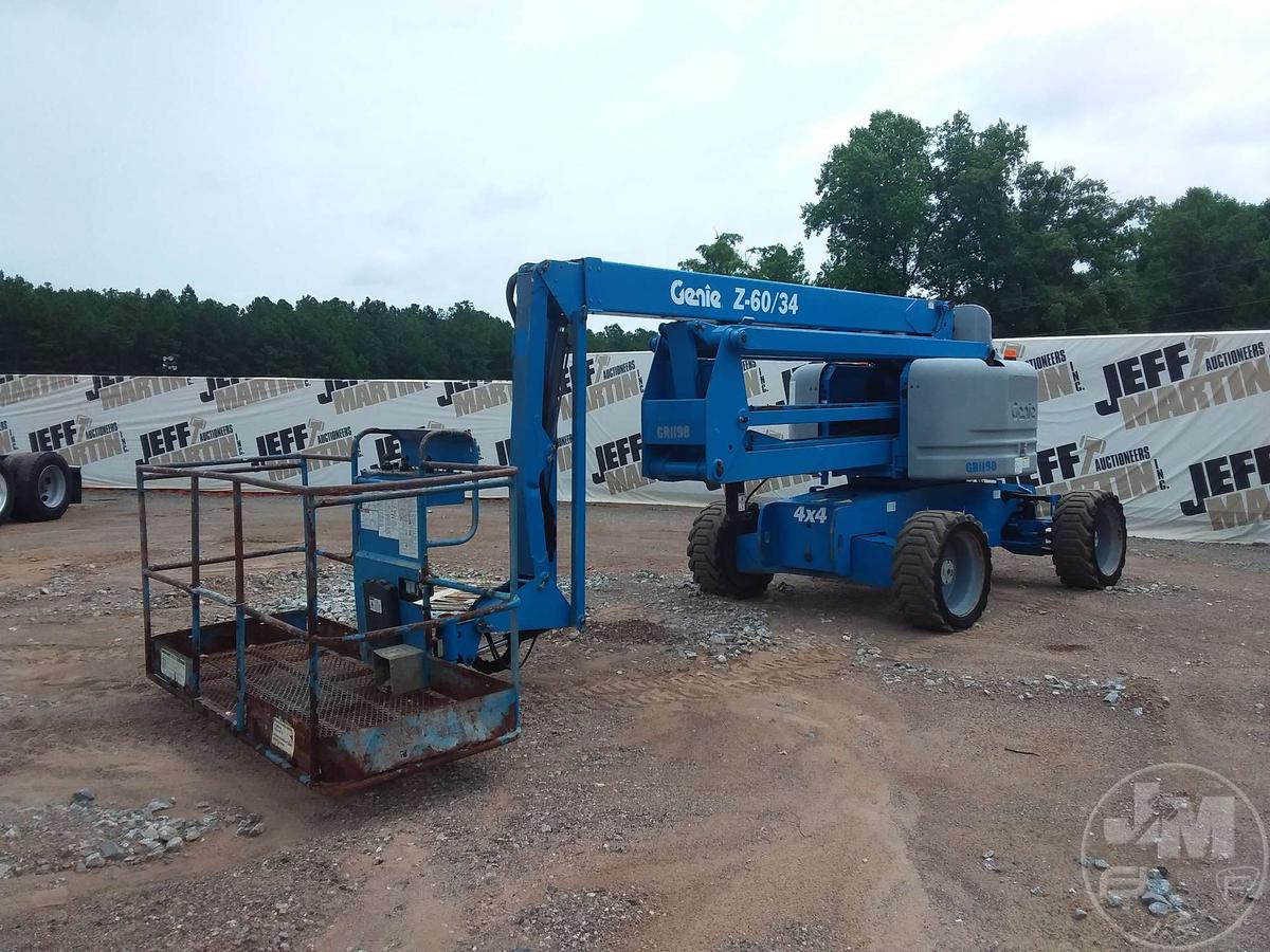 2012 GENIE Z60/34 4X4 60’...... ARTICULATED BOOM LIFT SN: Z6012-11838