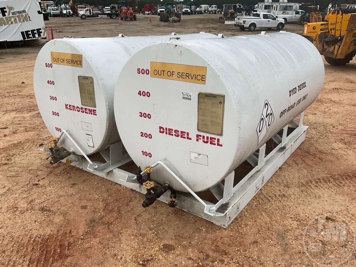 (1) 550 GAL SKID MOUNTED KEROSENE TANK & (1) 550