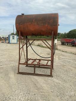 APPROX. 250 GA. GAS TANK ON STAND, 3'D X 102"T,