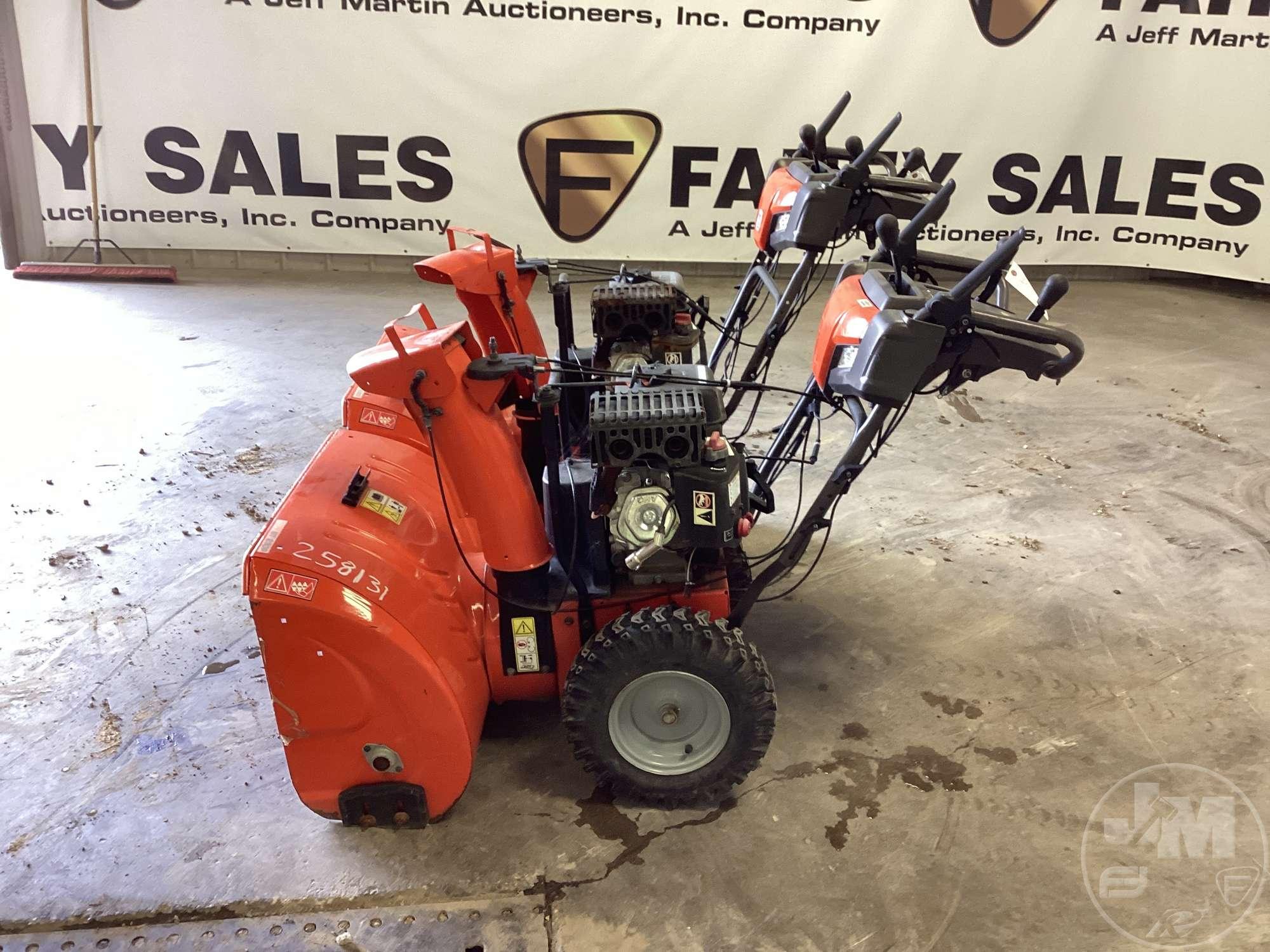 (2) HUSQVARNA ST230P 2 STAGE 30" SNOWBLOWERS, 120V PLUG IN