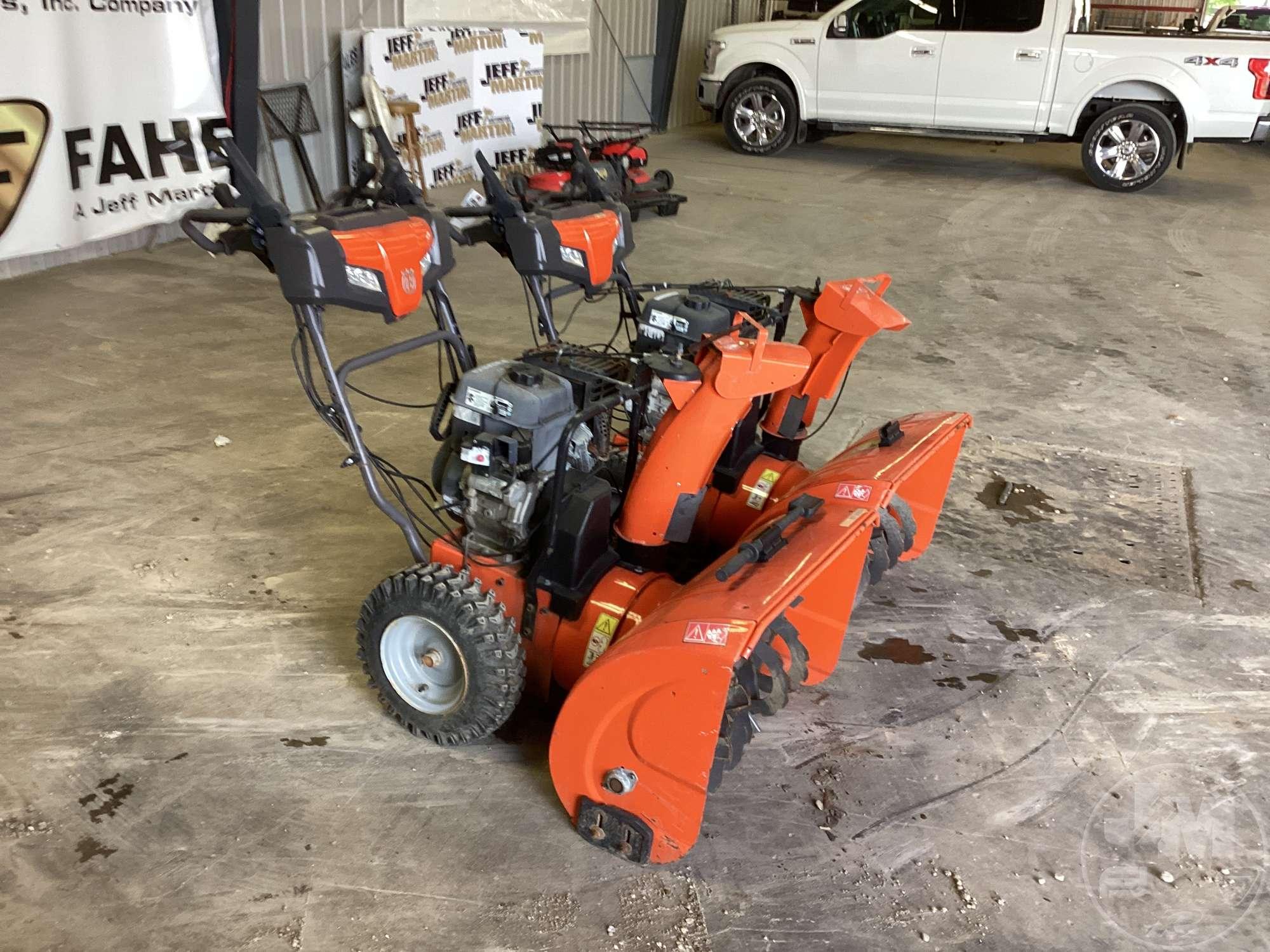 (2) HUSQVARNA ST230P 2 STAGE 30" SNOWBLOWERS, 120V PLUG IN