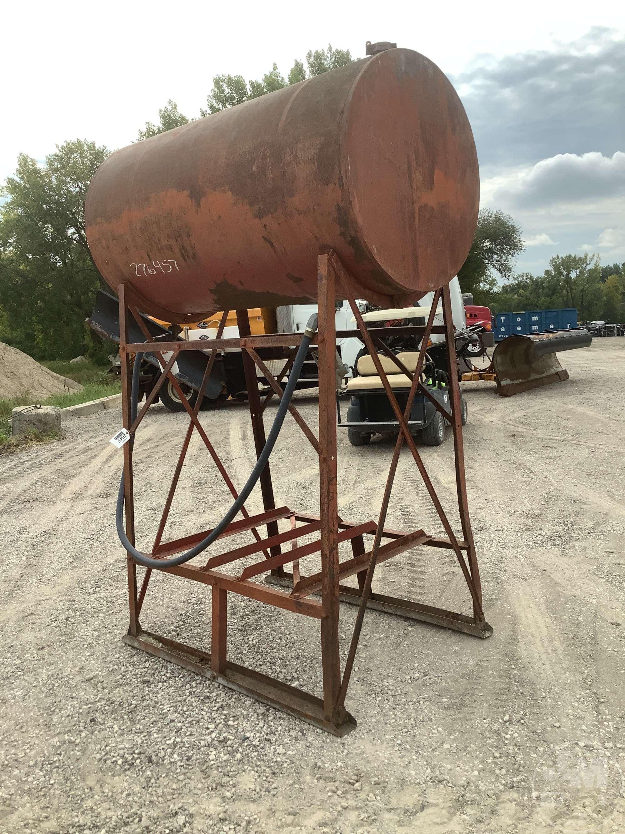 APPROX. 250 GA. GAS TANK ON STAND, 3'D X 102"T,