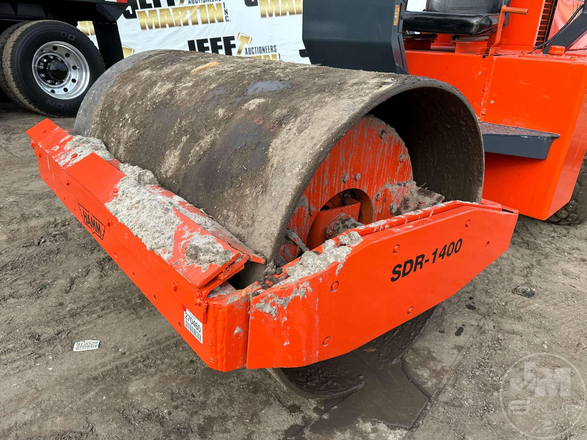 1984 HAMM SDR-1400 SINGLE DRUM VIBRATORY ROLLER SN: 0233