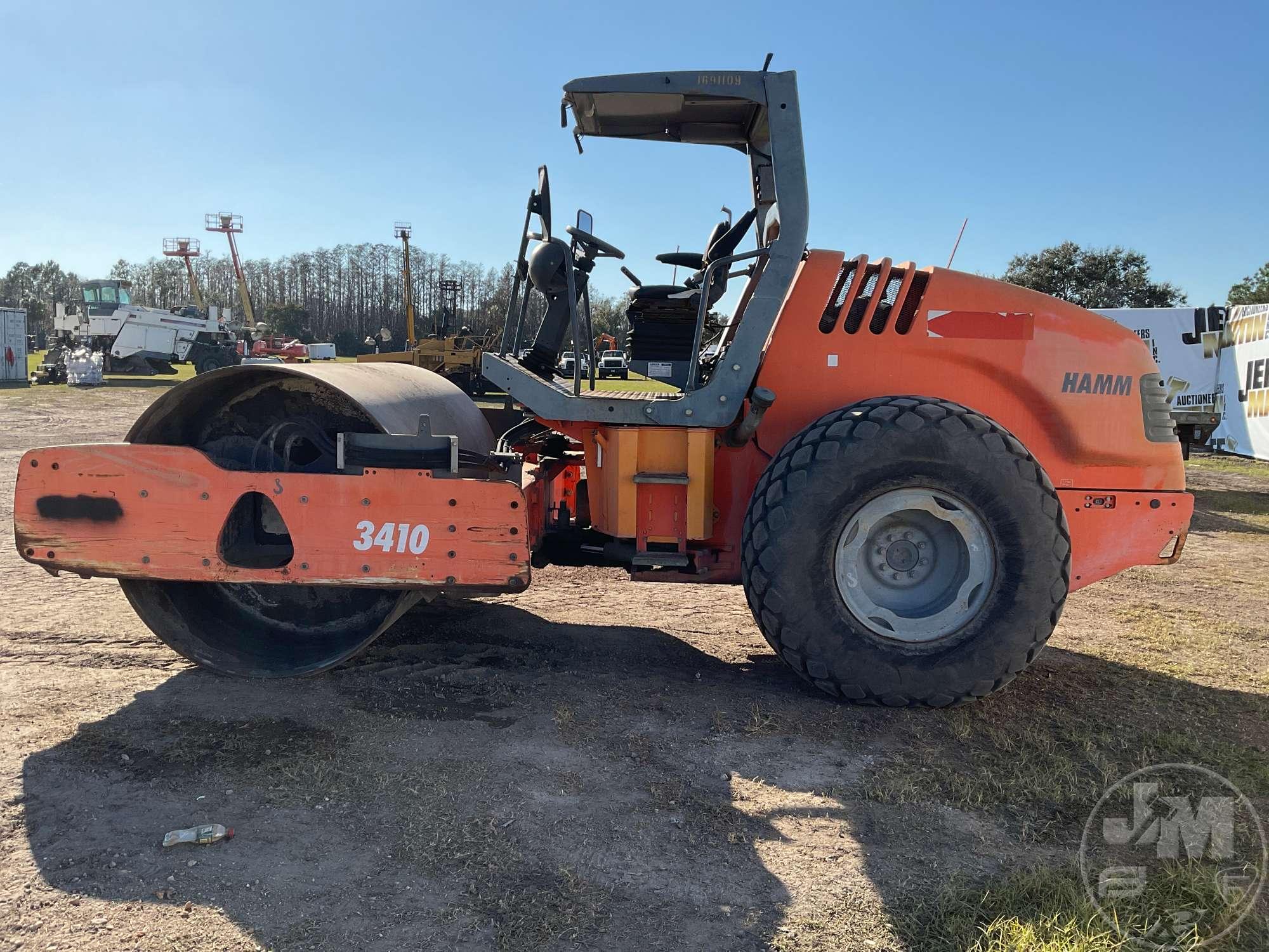 2007 HAMM 3410 SINGLE DRUM VIBRATORY ROLLER SN: H1691109