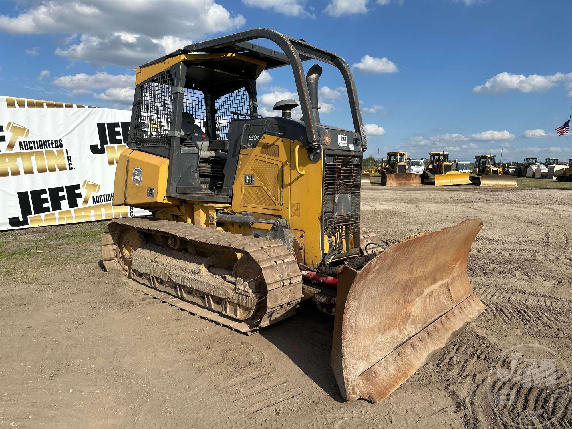 2016 DEERE 650K XLT SN: 1T0650KXLFF290483 CRAWLER TRACTOR CANOPY