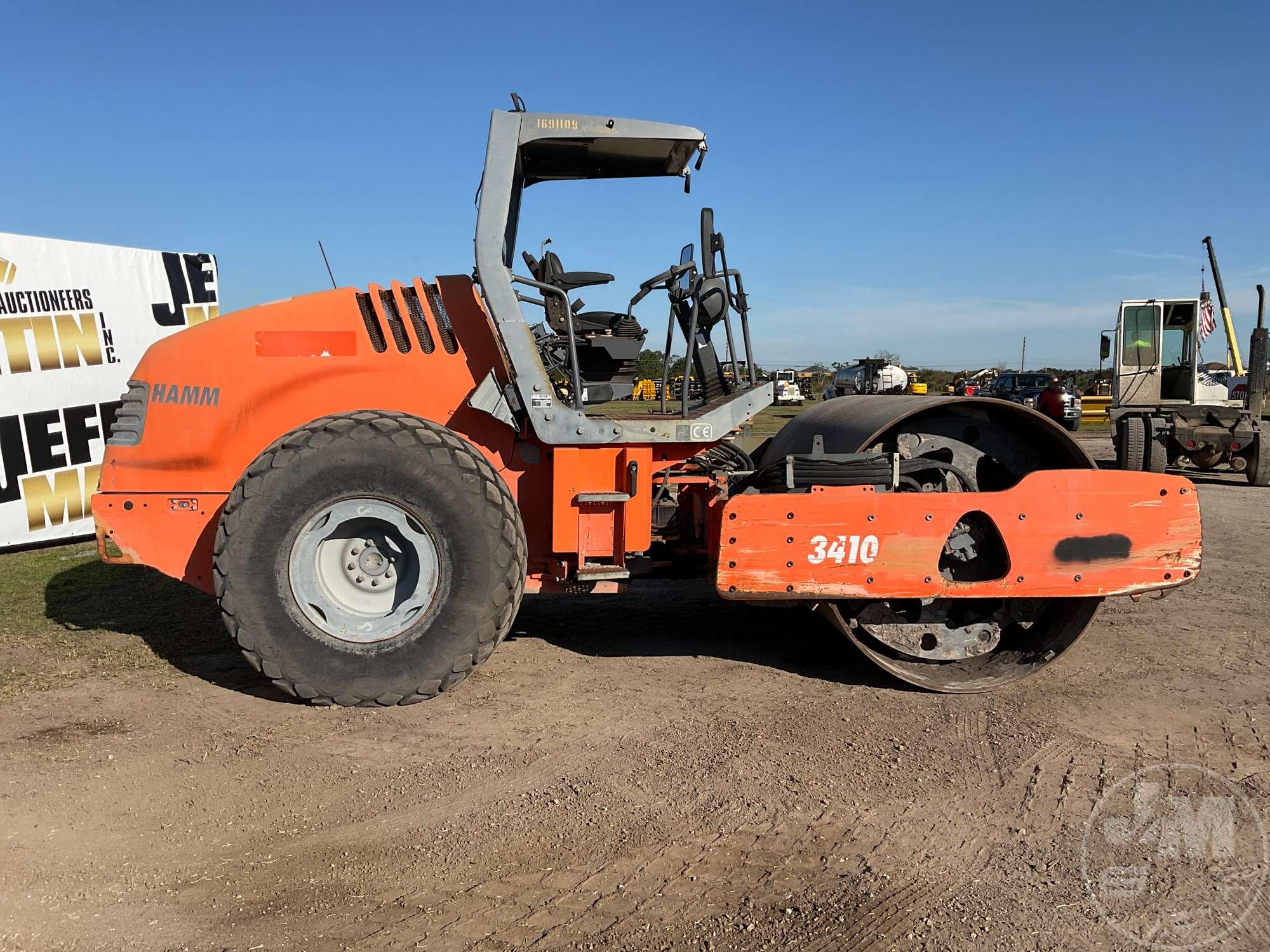 2007 HAMM 3410 SINGLE DRUM VIBRATORY ROLLER SN: H1691109