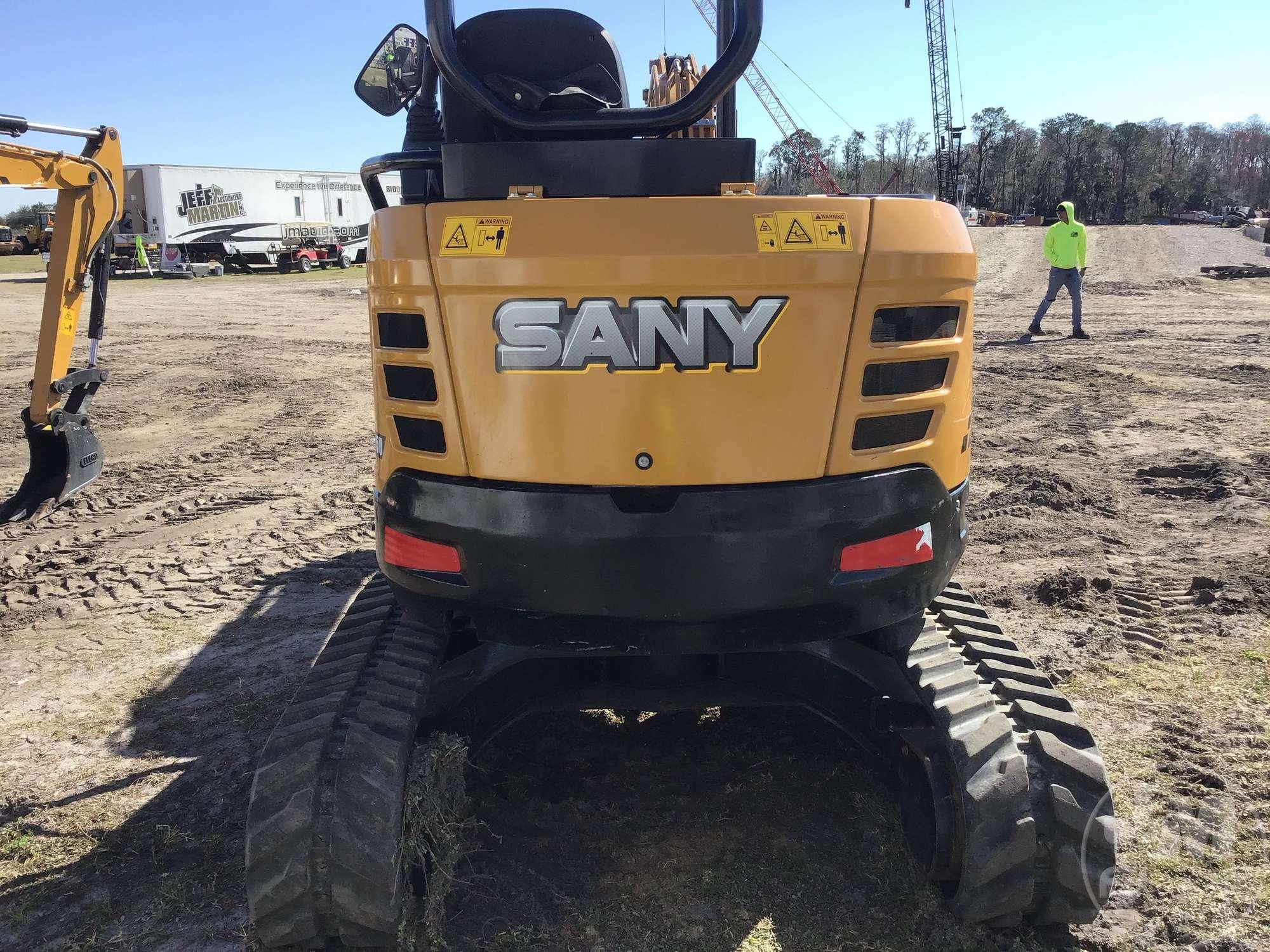 2022 SANY SY35U MINI EXCAVATOR SN: SY0039CB31128*