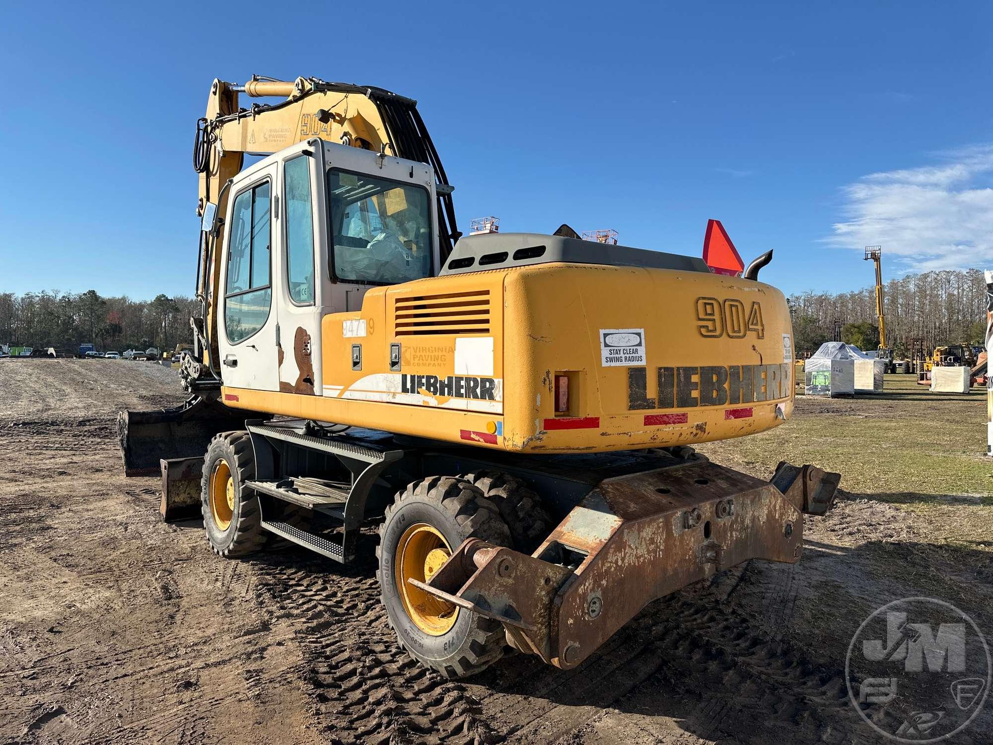 2007 LIEBHERR A904C MOBILE EXCAVATOR SN: WLHZ0441CZK027986