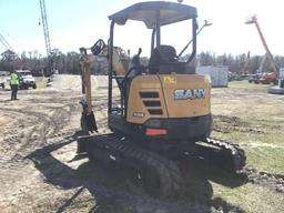 2022 SANY SY35U MINI EXCAVATOR SN: SY0039CB31128*