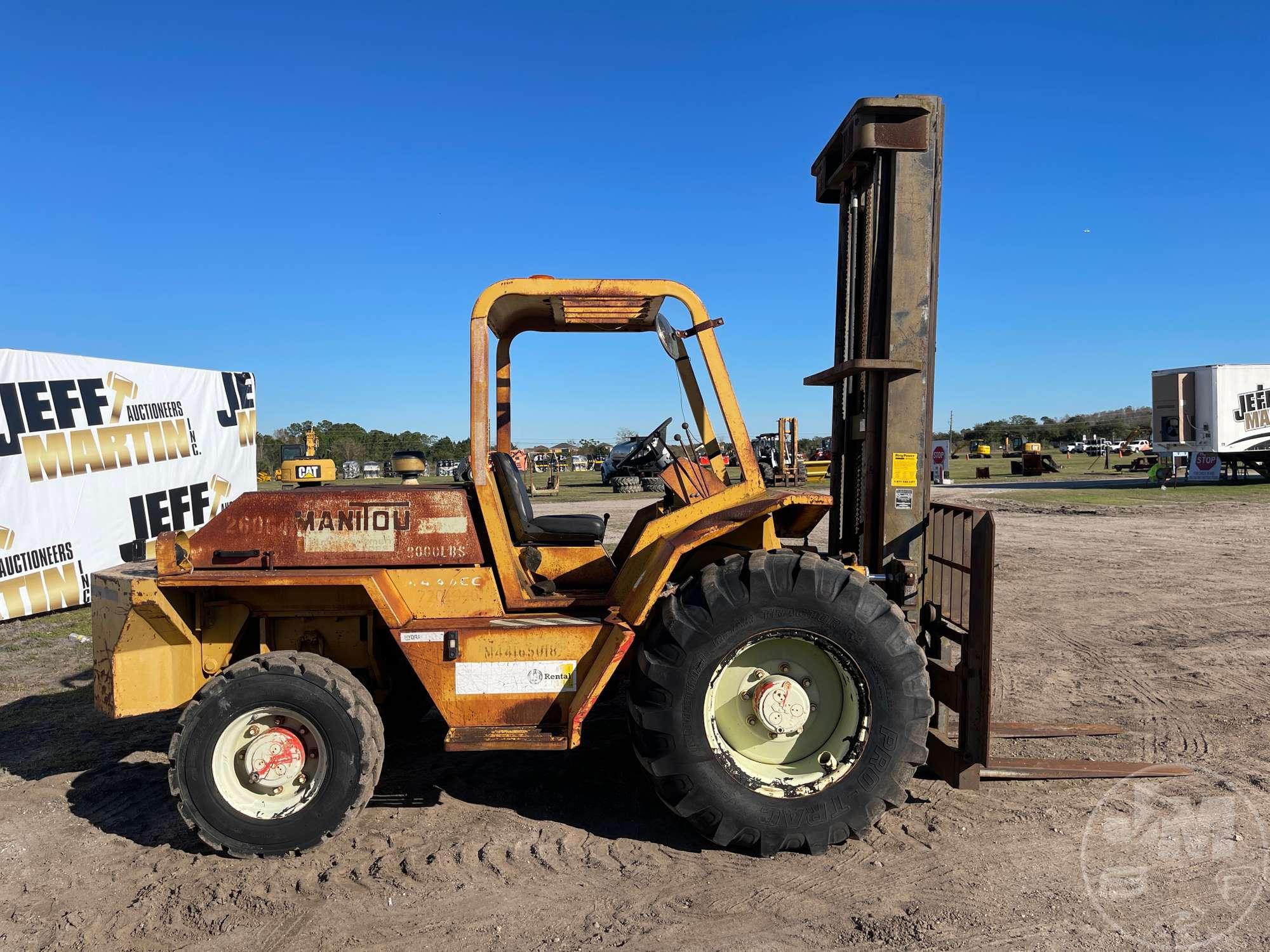 2001 MANITOU KD8000  ROUGH TERRAIN FORKLIFT SN: M44165018