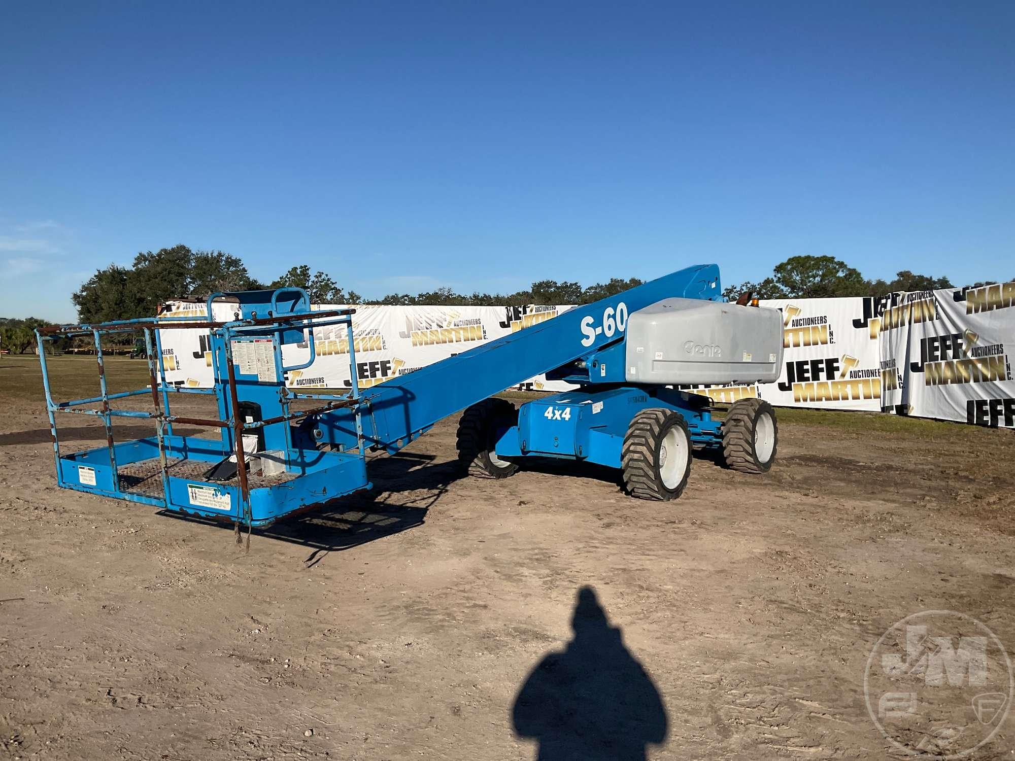 2005 GENIE S-60 60’......2”...... 4X4 BOOM LIFT SN: S6005-11367