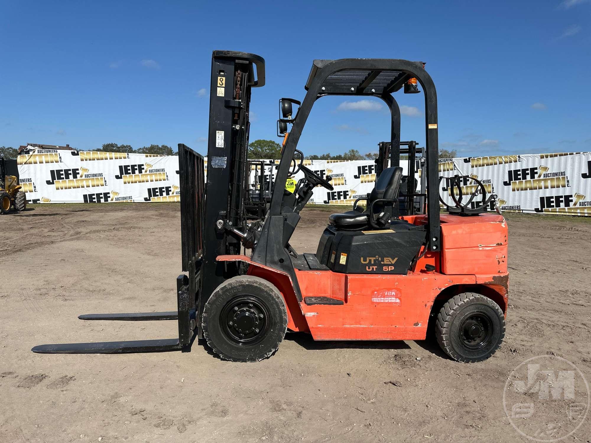 2018 UTILEV UT25P CUSHION TIRE FORKLIFT SN: A285J054639