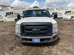 2015 FORD F-350 SINGLE AXLE CREW CAB FLATBED TRUCK VIN: 1FD8W3GT6FEA28914