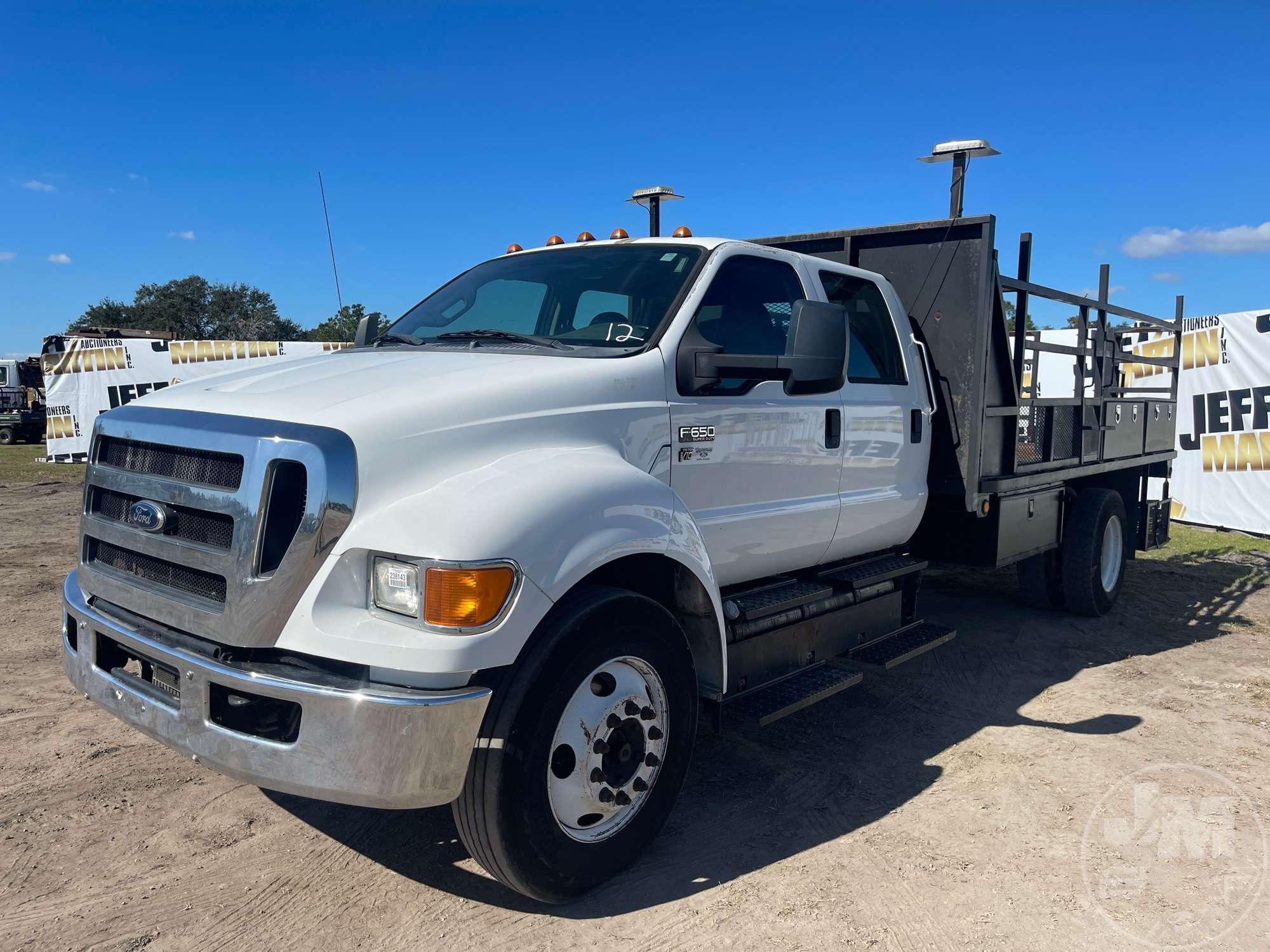 2012 FORD F-650 CREW CAB VIN: 3FRNW6HD7CV310918 S/A STAKE TRUCK