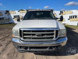 2004 FORD F-550 CREW CAB SINGLE AXLE DUMP TRUCK VIN: 1FDAW57P44ED99048