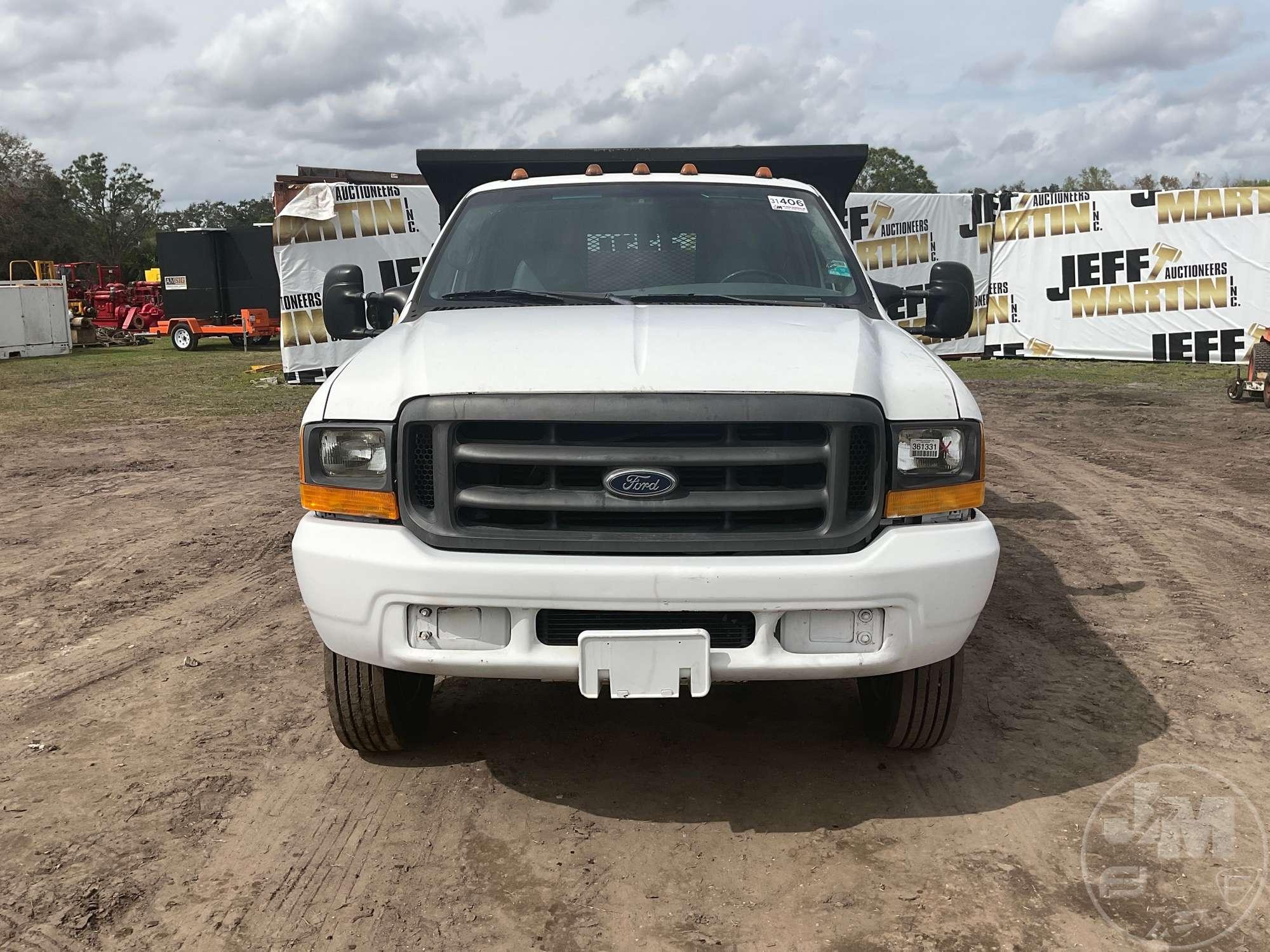 1999 FORD F450 SINGLE AXLE DUMP TRUCK VIN: 1FDXF46F0XEA78898