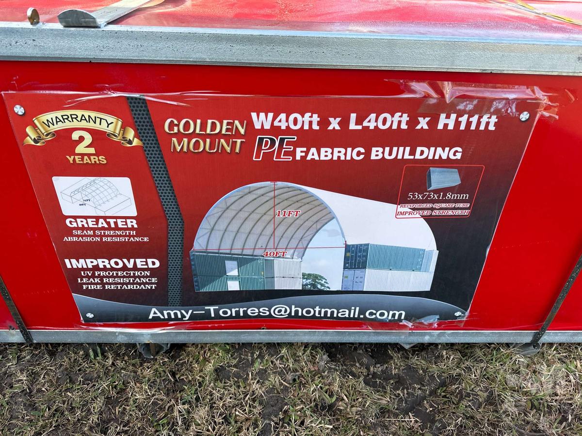 (UNUSED) GOLDEN MOUNT C4040 PE FABRIC BUILDING, 40’...... L X