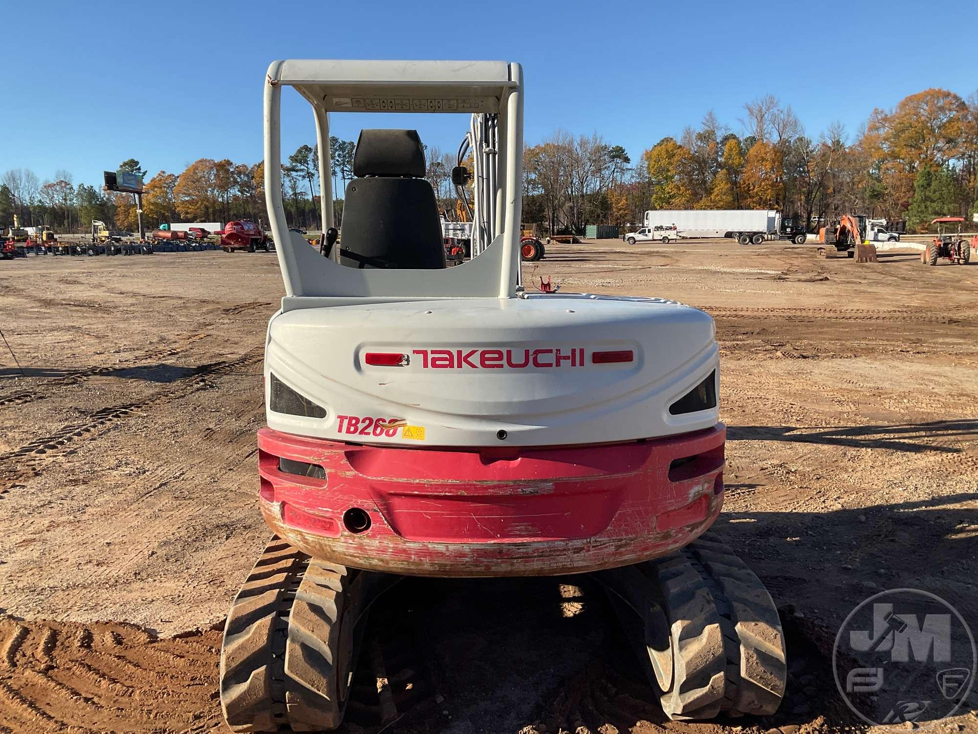 2015 TAKEUCHI TB260 MINI EXCAVATOR SN: 126100789