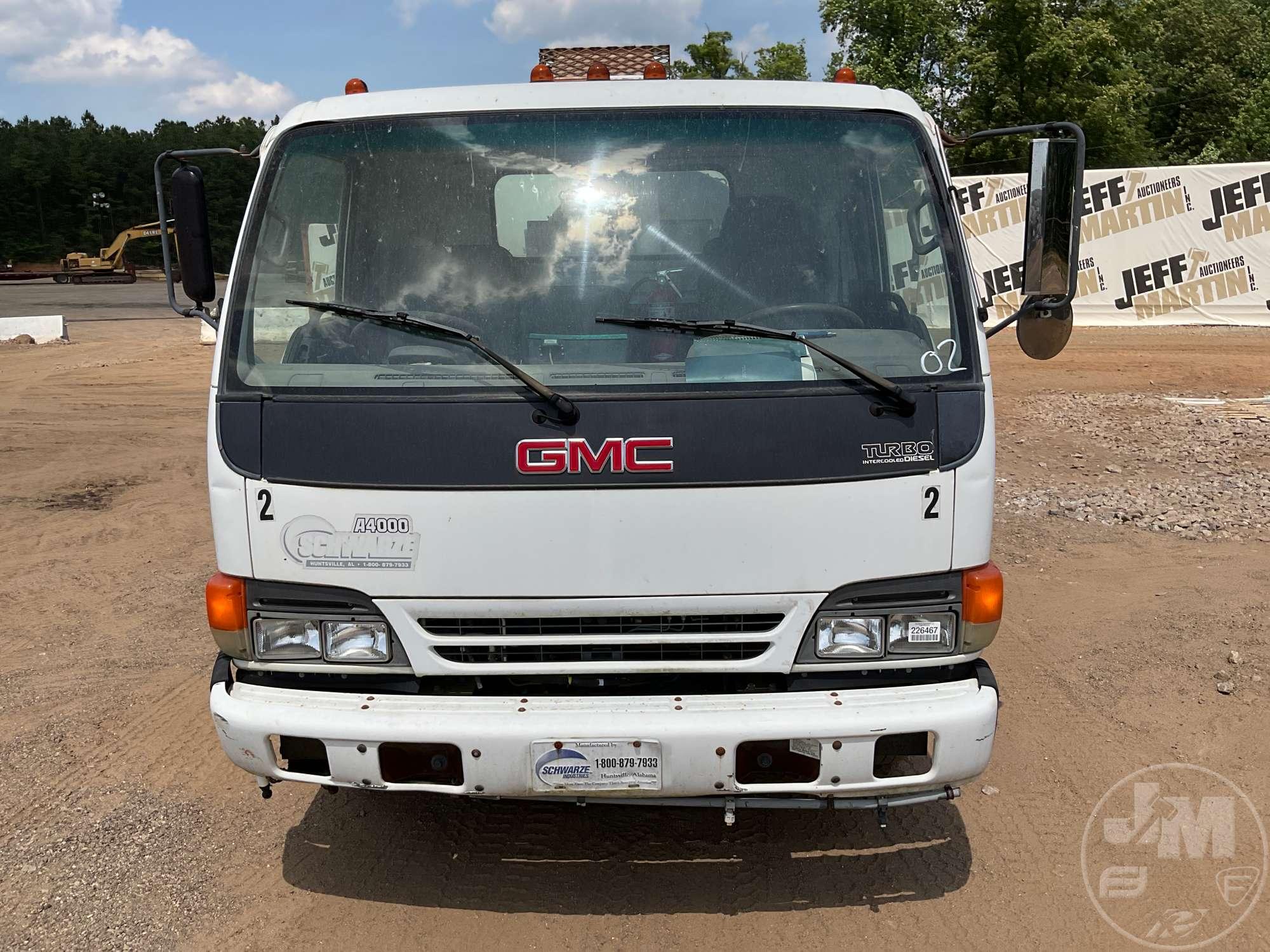 2002 GMC W4500 VIN: J8DC4B14427001322 SINGLE AXLE SWEEPER TRUCK