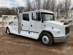 2001 FREIGHTLINER FL60 VIN: 1FV6GJBC11HH08125 CREW CAB FLATBED TRUCK