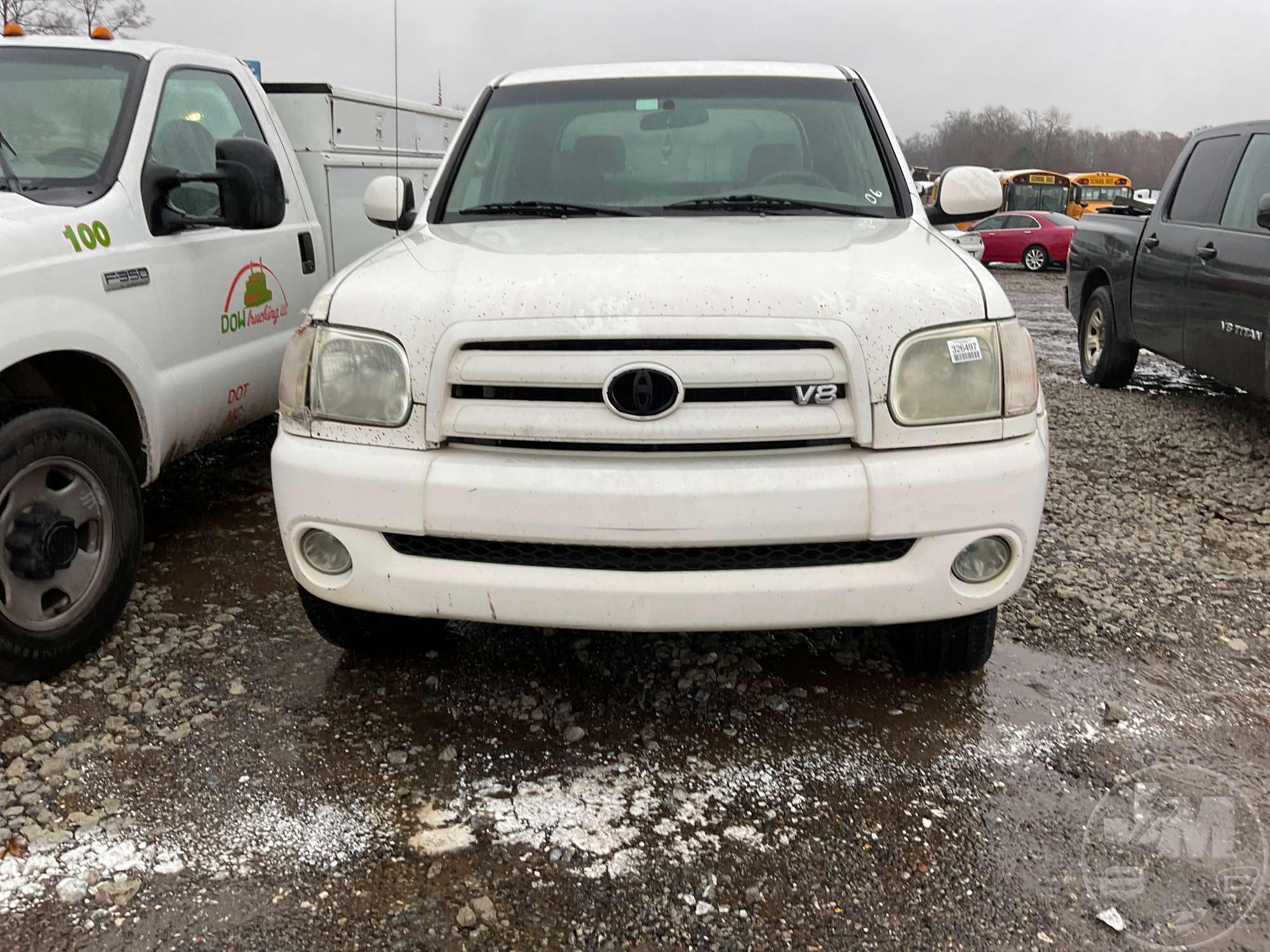 2006 TOYOTA TUNDRA VIN: 5TBDT48186S521253 CREW CAB PICKUP