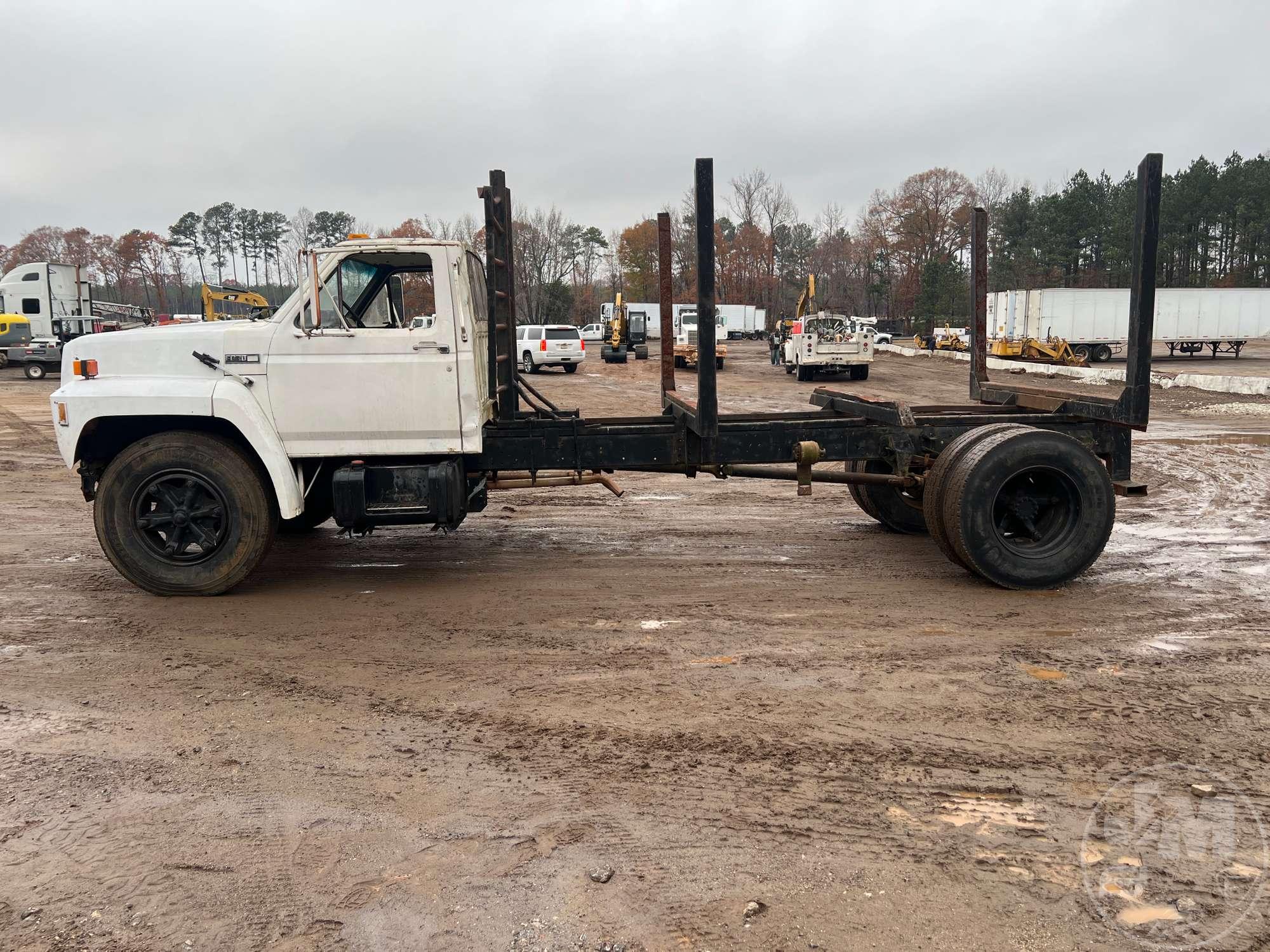 1984 FORD F7000 VIN: 1FDNK70UXEVA01903 S PULP WOOD LOG TRUCK