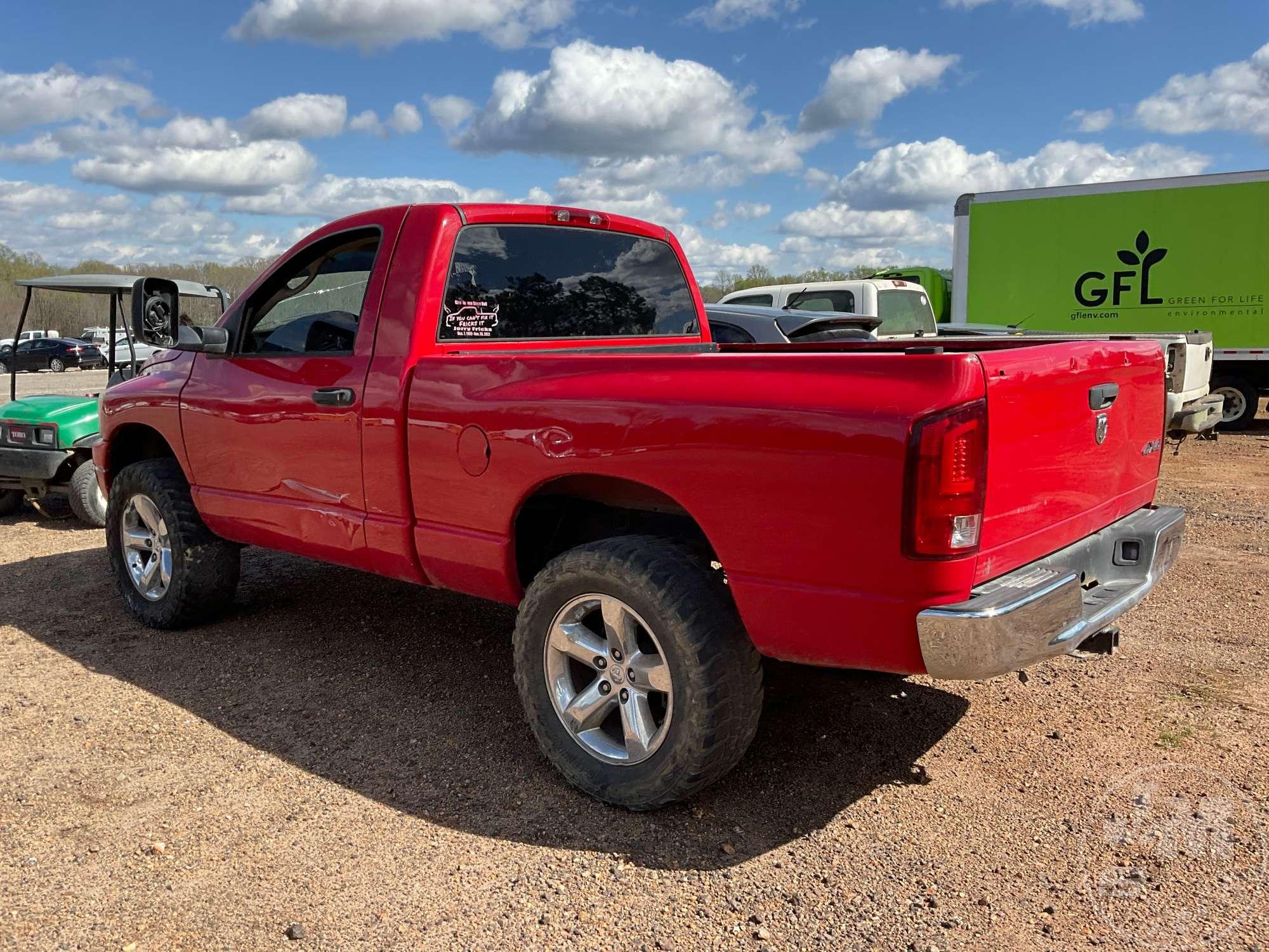 2008 DODGE RAM VIN: 1D7HU16N28J231347 4X4 REGULAR CAB PICKUP