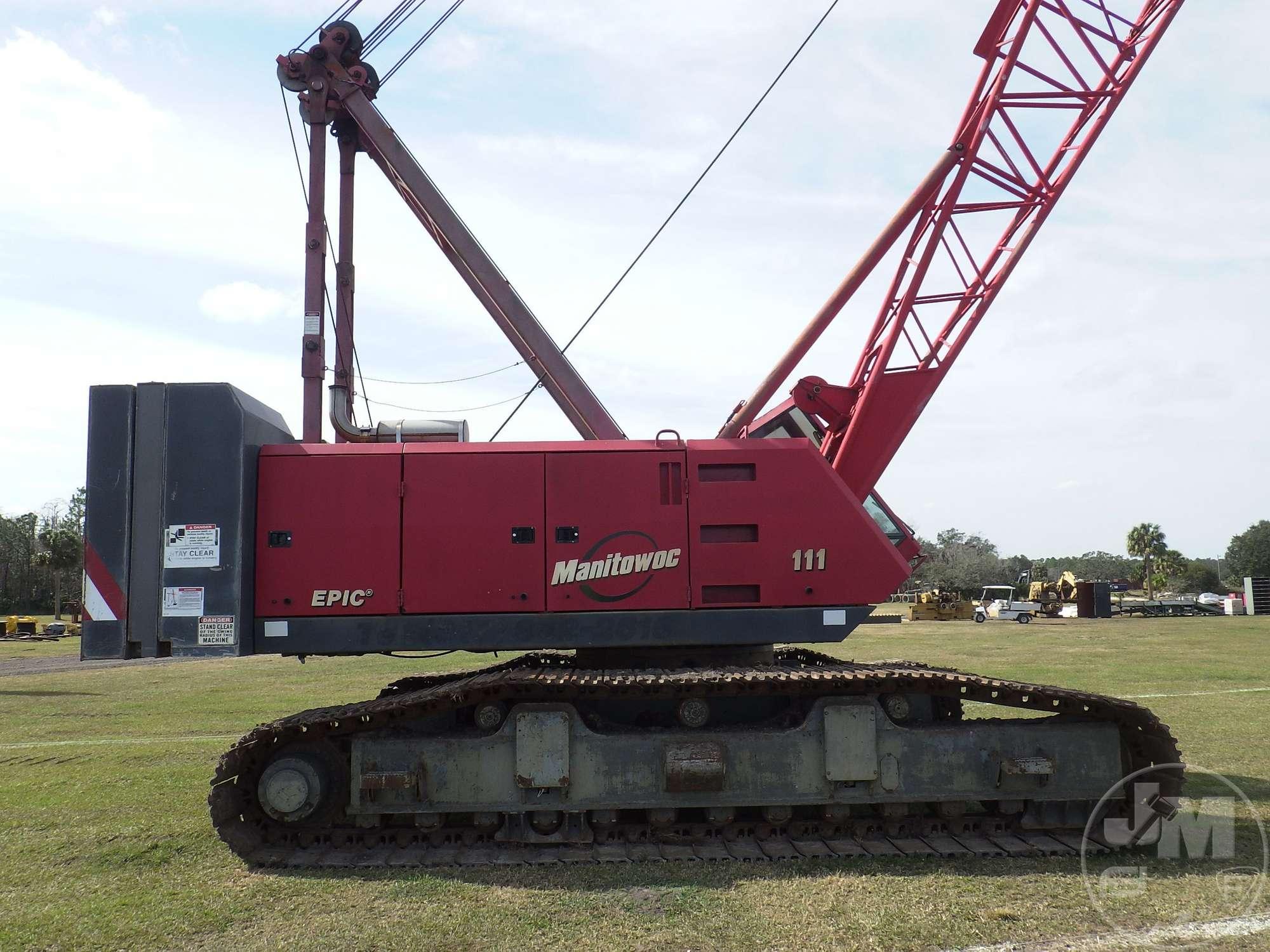 1998 MANITOWOC WEST 111 SN: 1180609 HYDRAULIC CRANE