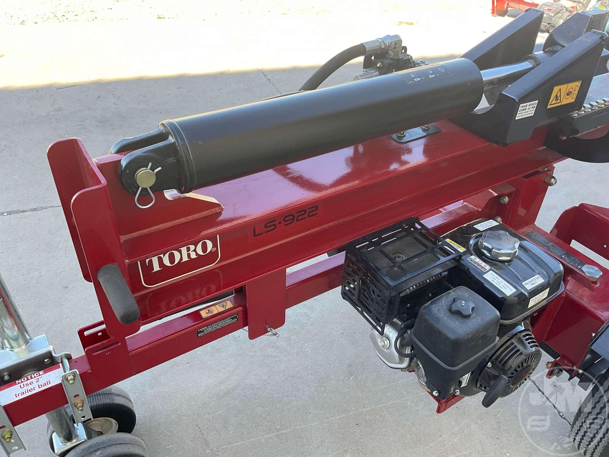 2022 TORO LS-922 SN: 411740773 TOWABLE HYDRAULIC LOG SPLITTER