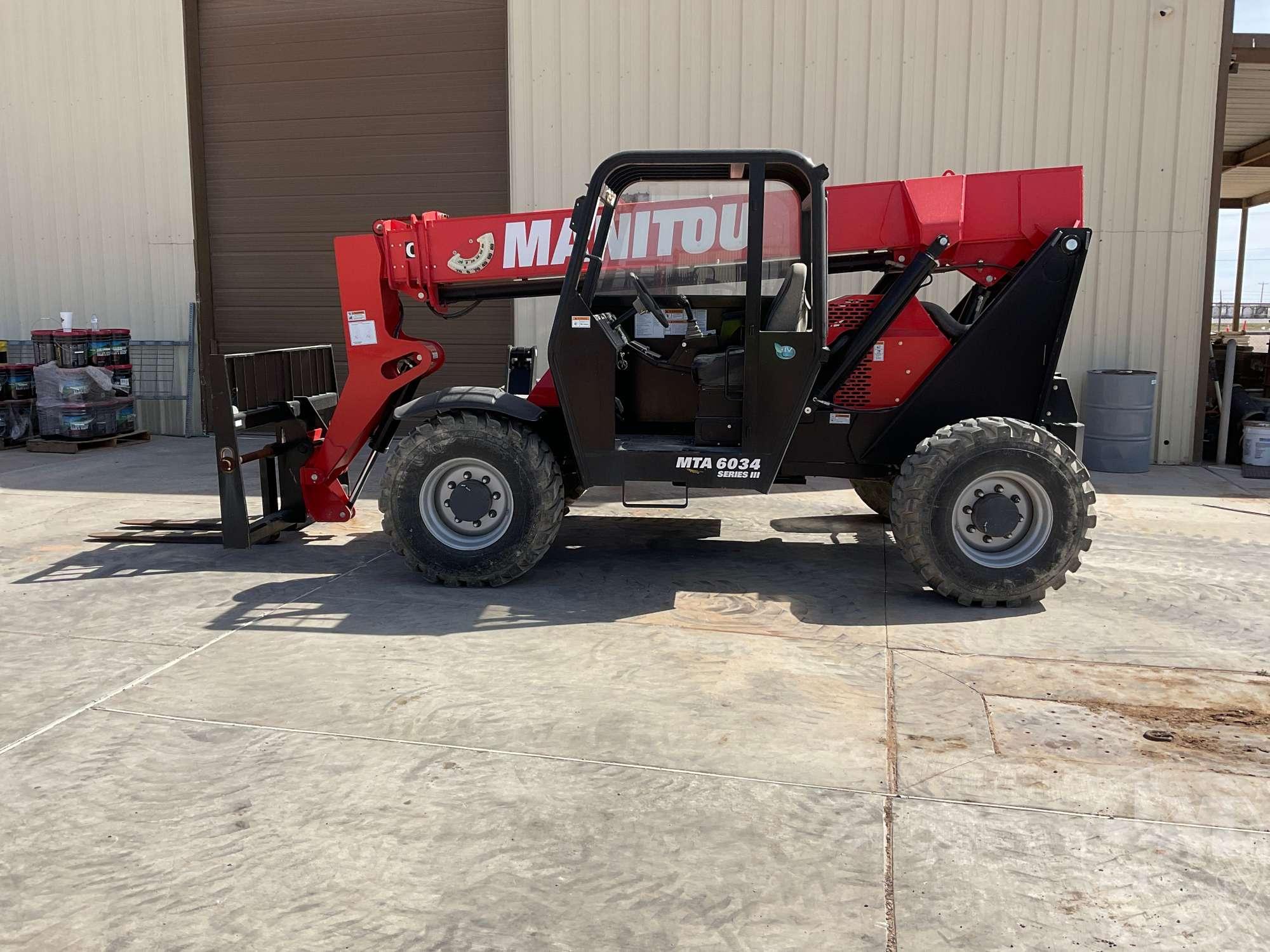 2019 MANITOU MT6034 SERIES 3 TELESCOPIC FORKLIFT SN: MT6034DL516450