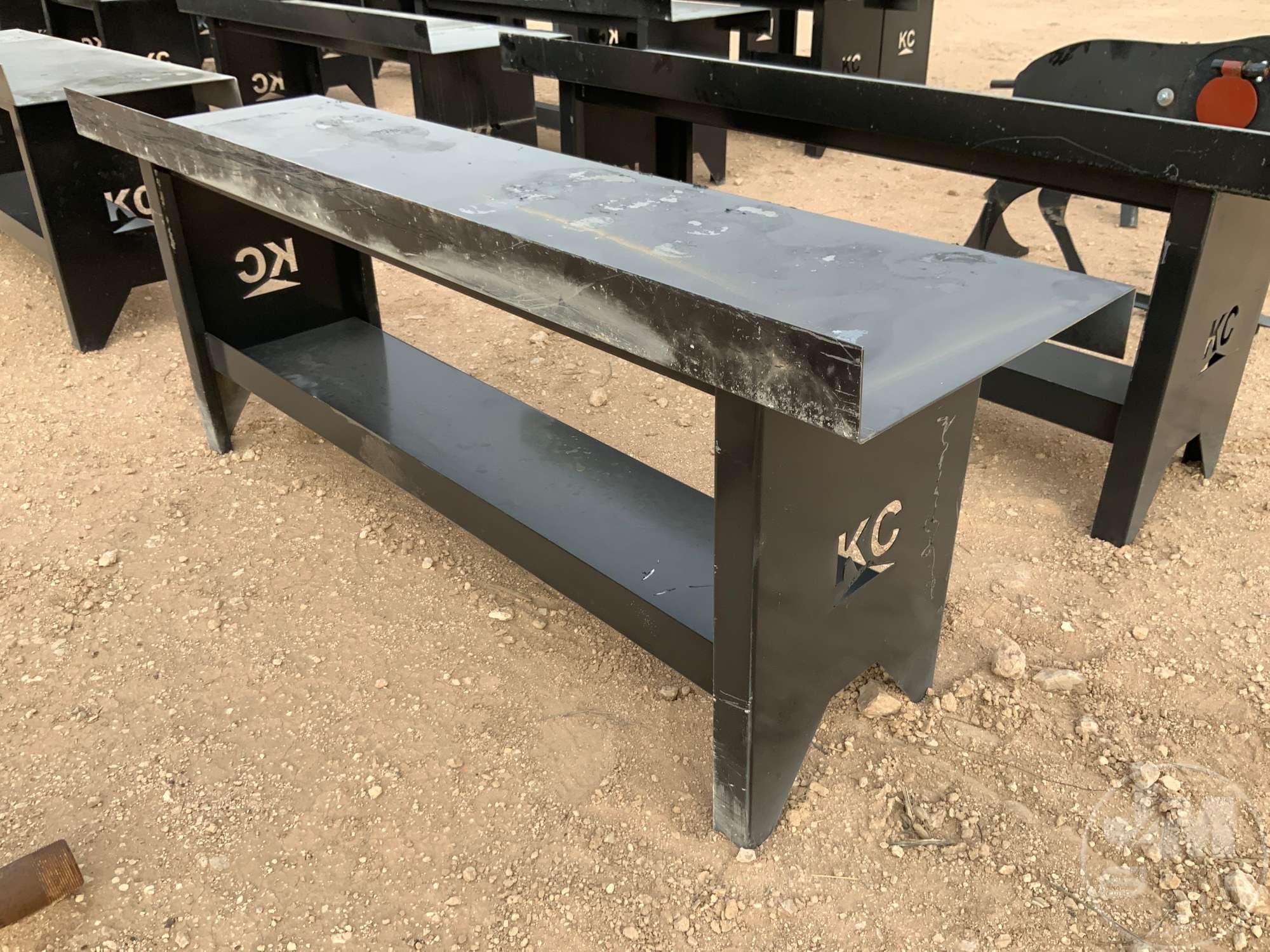 (UNUSED) KC 90”...... X 25”...... WORK BENCH, W/ BOTTOM SHELF