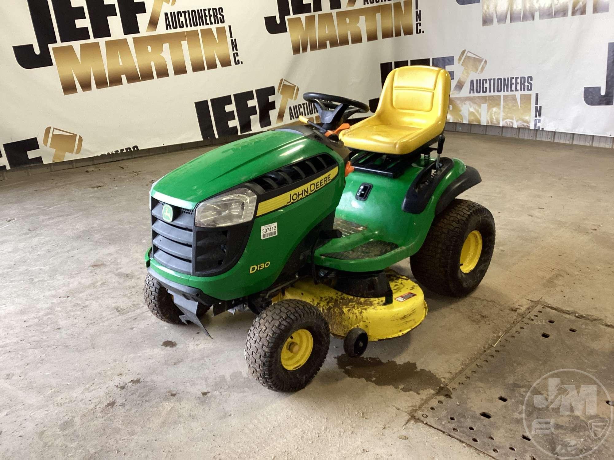 JOHN DEERE D130 RIDING MOWER SN: 1GXD130ECFF614359