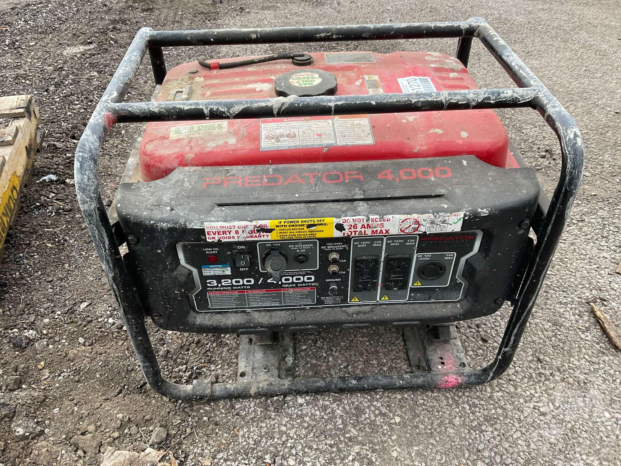 PREDATOR 4000 WATTS 4000 PORTABLE GENERATOR