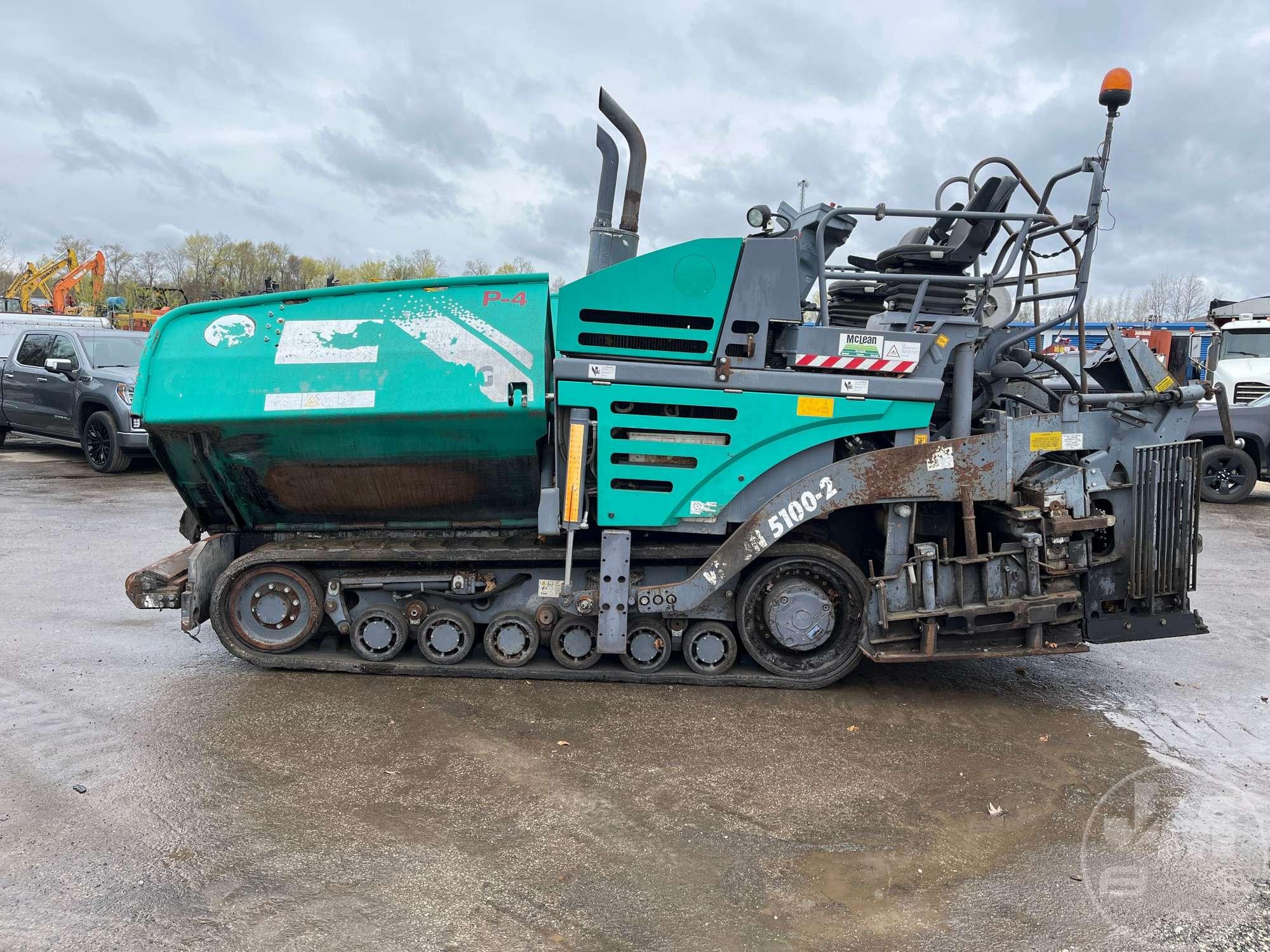 2013 VISION 5100-2 CRAWLER ASPHALT PAVER SN: 13820107