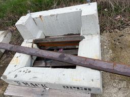 QTY (2) TWO CONCRETE PRECAST WITH STEEL BEAM