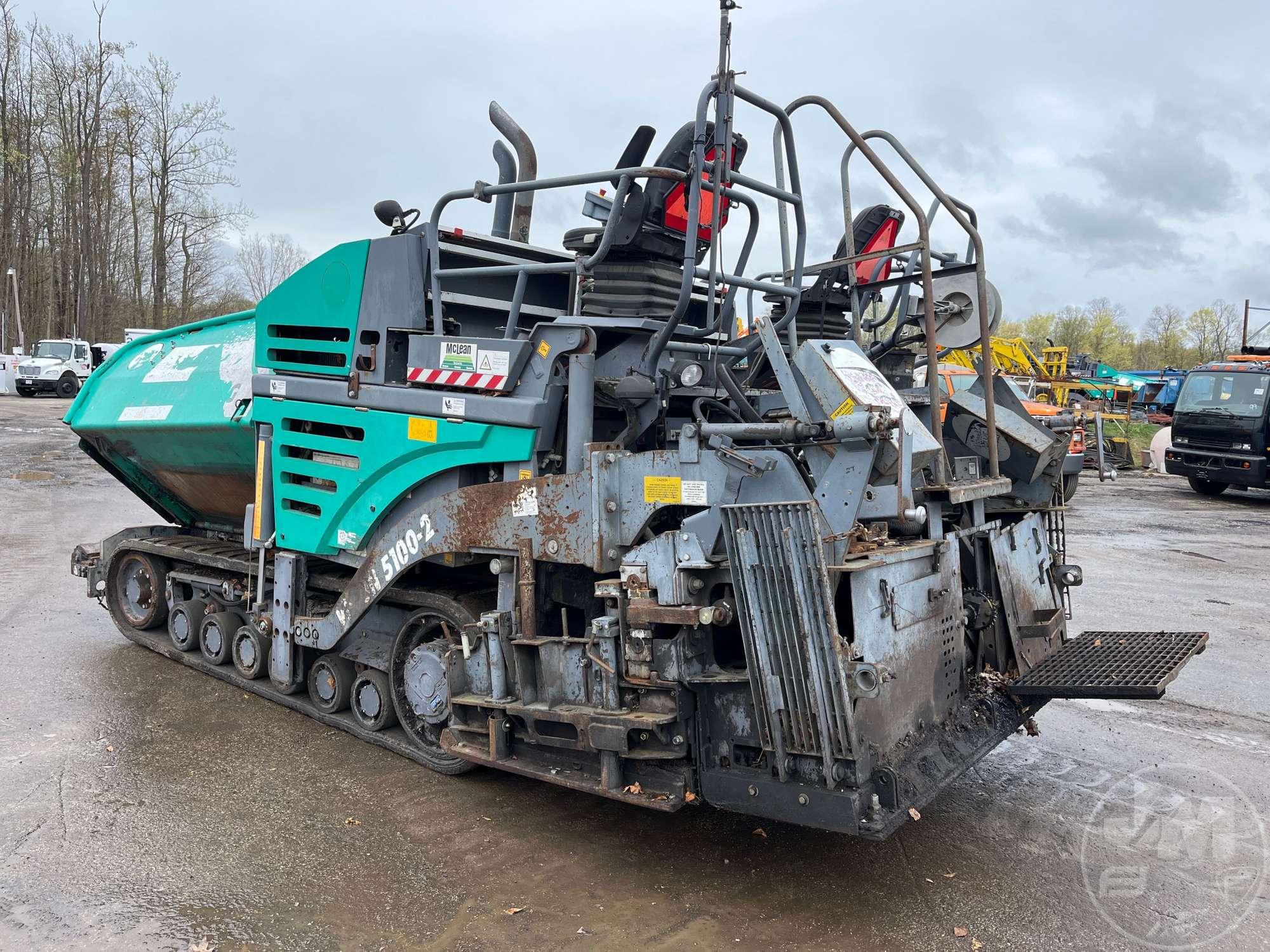 2013 VISION 5100-2 CRAWLER ASPHALT PAVER SN: 13820107