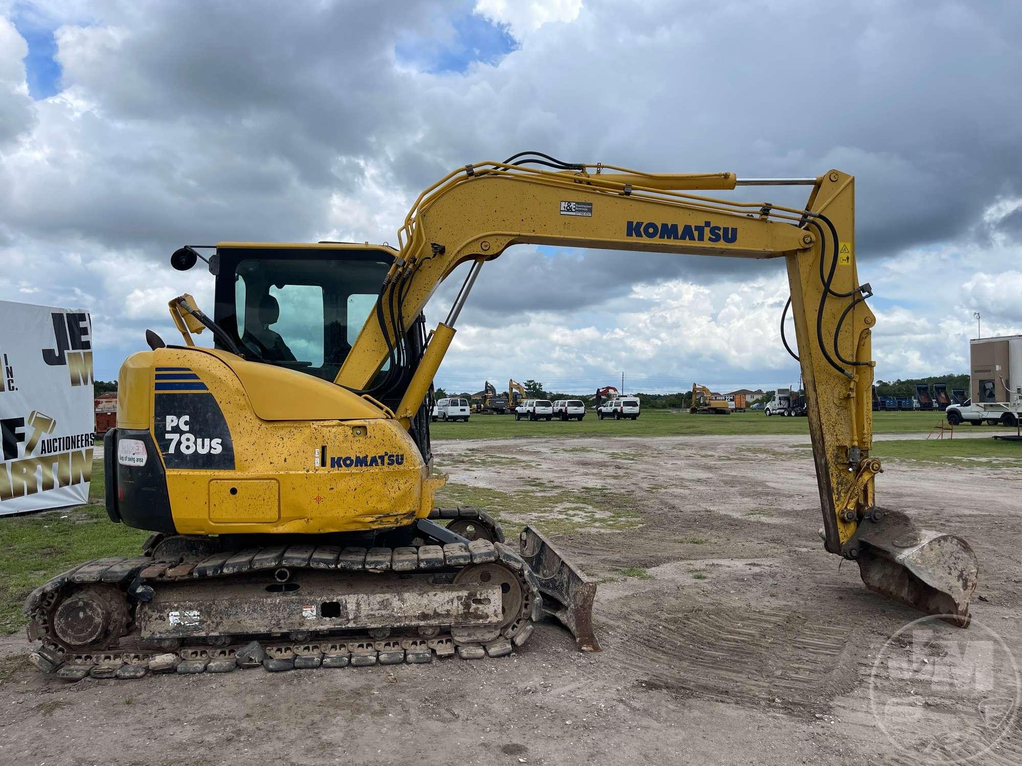 2014 KOMATSU PC78US-8 MINI EXCAVATOR SN: KMTPC213H01019224