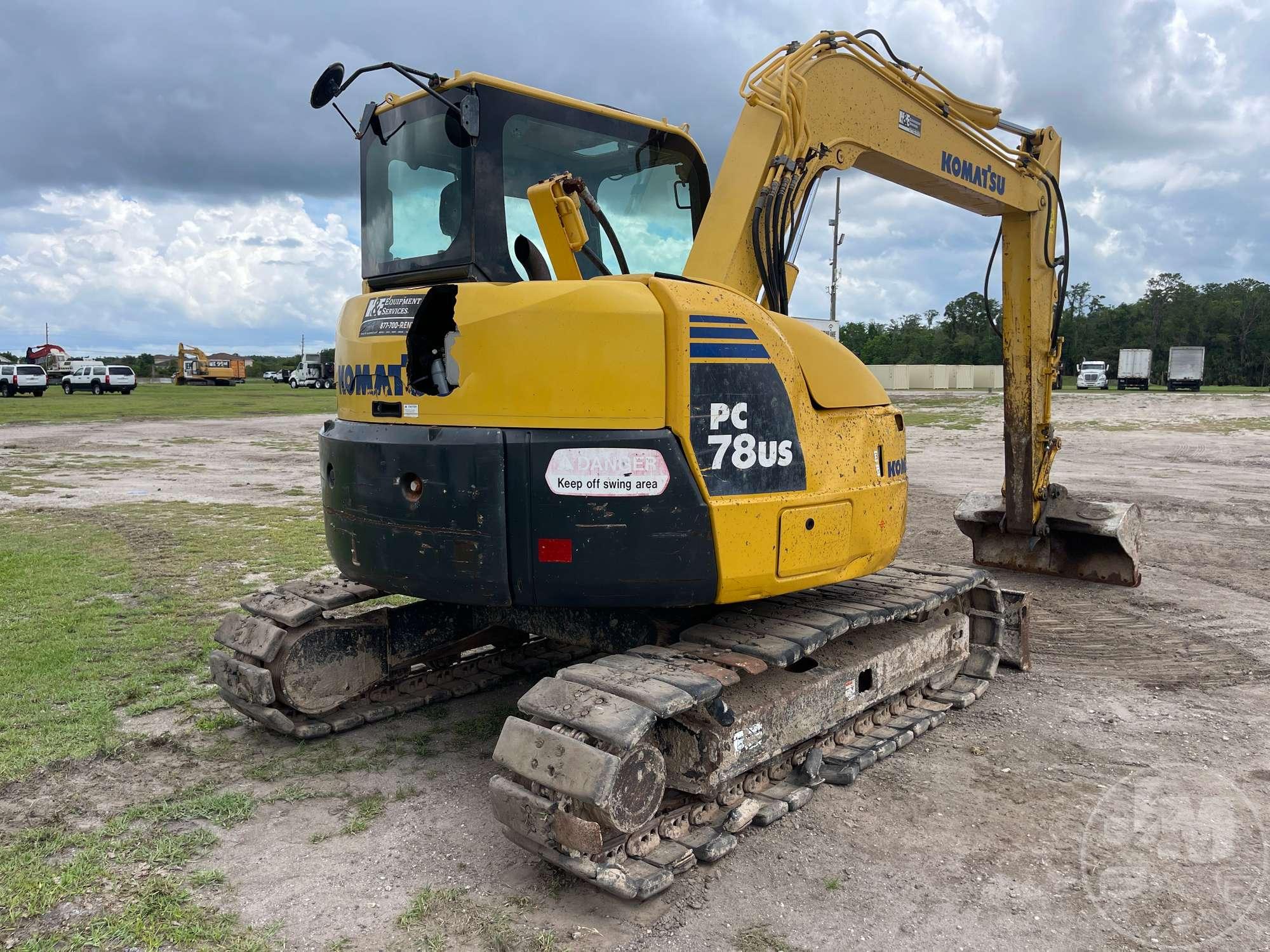 2014 KOMATSU PC78US-8 MINI EXCAVATOR SN: KMTPC213H01019224