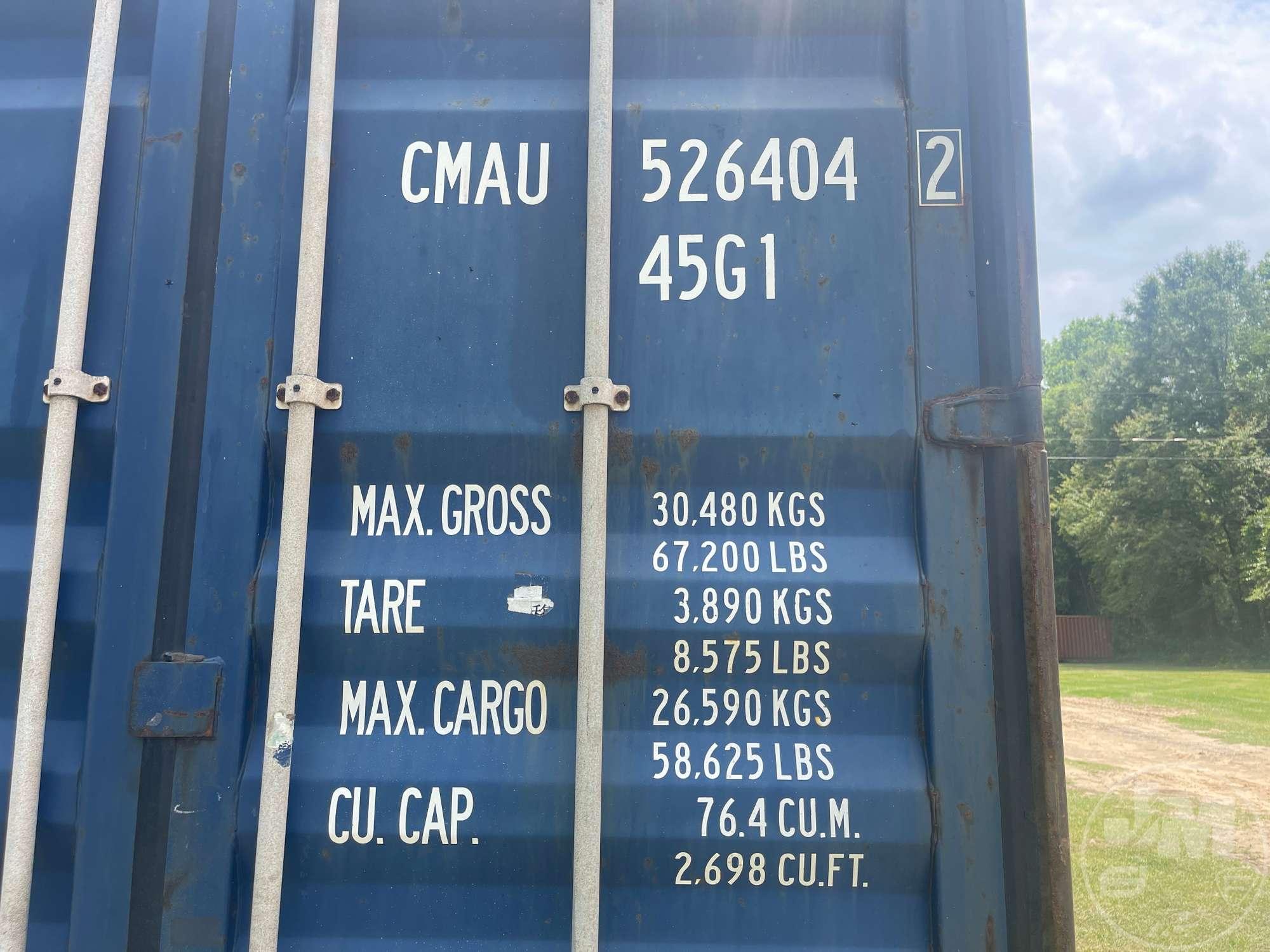 2007 CMA 40' CONTAINER SN: CMAU5264042