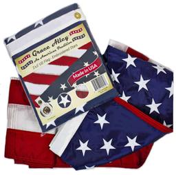 3X5 AMERICAN FLAG PROUDLY MADE IN THE USA! QUALITY EMBROIDERED